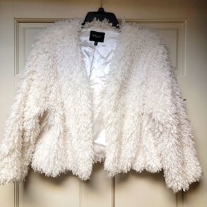 Faux fur curly lamb jacket
